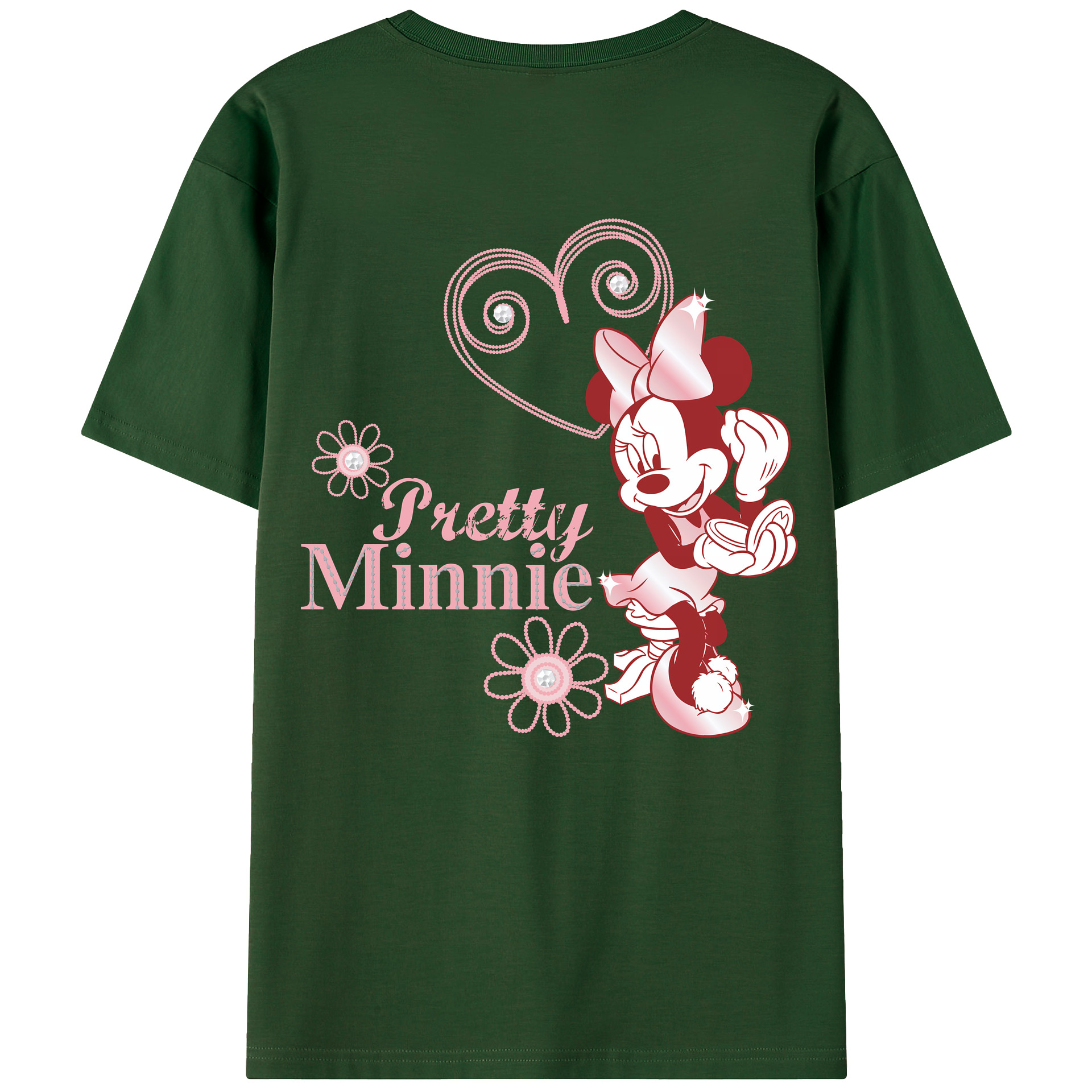 （画像用） ミッキーマウス Mickey Mouse 綿100％半袖Tシャツ（背面プリント）
